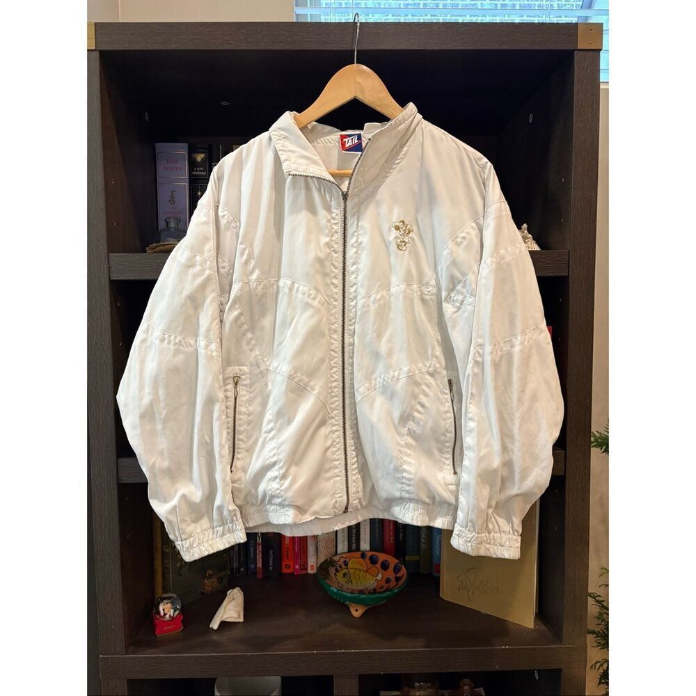 Vintage Tail Minnie Mouse Embroidered Golf Windbreaker Jacket Size Medium